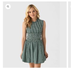 Hunter Bell Green Checkered Mini Anita